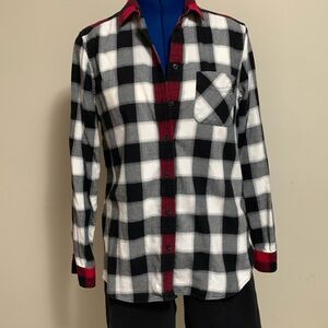 Eddie Bauer plaid color block flannel